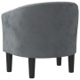 Sillón de terciopelo gris oscuro en Sillones | Comprar online en Foru.es