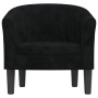 Sillón de terciopelo negro en Sillones | Comprar online en Foru.es