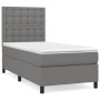Cama box spring con colchón tela gris oscuro 90x200 cm de vidaXL, Camas y somieres - Ref: Foro24-3142066, Precio: 375,45 €, D...