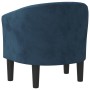 Sillón de terciopelo azul oscuro en Sillones | Comprar online en Foru.es