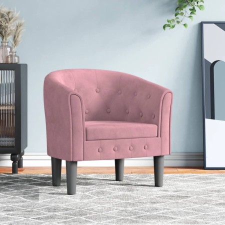 Sillón de terciopelo rosa en Sillones | Comprar online en Foru.es