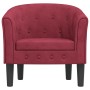 Sillón de terciopelo rojo tinto en Sillones | Comprar online en Foru.es