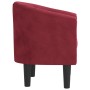 Sillón de terciopelo rojo tinto en Sillones | Comprar online en Foru.es