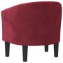Sillón de terciopelo rojo tinto en Sillones | Comprar online en Foru.es