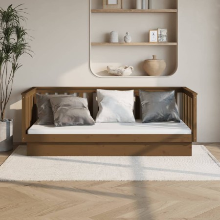 Sofá cama de madera maciza de pino marrón miel 80x200 cm de vidaXL, Camas y somieres - Ref: Foro24-821562, Precio: 165,70 €, ...