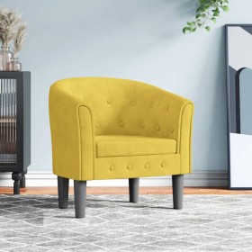 Sillón de terciopelo amarillo en Sillones | Comprar online en Foru.es