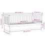 Sofá cama de madera maciza de pino marrón miel 80x200 cm de vidaXL, Camas y somieres - Ref: Foro24-821562, Precio: 165,70 €, ...