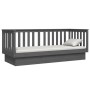 Sofá cama madera maciza de pino gris 90x190 cm de vidaXL, Camas y somieres - Ref: Foro24-821581, Precio: 147,66 €, Descuento: %