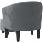 Sillón con taburete terciopelo gris oscuro en Sillones | Comprar online en Foru.es