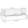 Sofá cama madera maciza de pino gris 90x190 cm de vidaXL, Camas y somieres - Ref: Foro24-821581, Precio: 147,66 €, Descuento: %