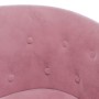 Sillón con taburete terciopelo rosa en Sillones | Comprar online en Foru.es