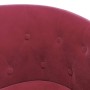 Sillón con taburete terciopelo rojo tinto en Sillones | Comprar online en Foru.es