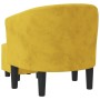 Sillón con taburete terciopelo amarillo en Sillones | Comprar online en Foru.es
