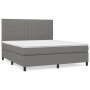Cama box spring con colchón tela gris oscuro 180x200 cm de vidaXL, Camas y somieres - Ref: Foro24-3141954, Precio: 638,55 €, ...