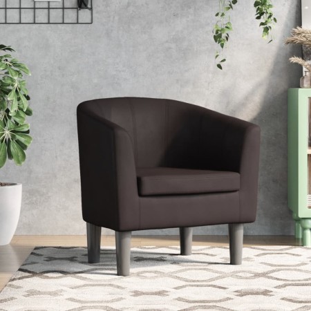 Sillón cuero sintético marrón en Sillones | Comprar online en Foru.es