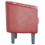 Sillón cuero sintético rojo tinto en Sillones | Comprar online en Foru.es