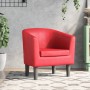 Sillón cuero sintético rojo en Sillones | Comprar online en Foru.es