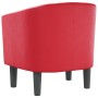 Sillón cuero sintético rojo en Sillones | Comprar online en Foru.es