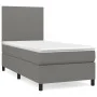 Box spring bed with dark gray fabric mattress 90x190 cm by vidaXL, Beds and slatted bases - Ref: Foro24-3141578, Price: 326,6...