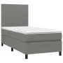 Box spring bed with dark gray fabric mattress 90x190 cm by vidaXL, Beds and slatted bases - Ref: Foro24-3141578, Price: 326,6...