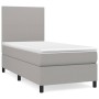 Cama box spring con colchón tela gris claro 80x200 cm de vidaXL, Camas y somieres - Ref: Foro24-3141569, Precio: 299,45 €, De...