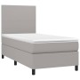 Cama box spring con colchón tela gris claro 80x200 cm de vidaXL, Camas y somieres - Ref: Foro24-3141569, Precio: 299,45 €, De...