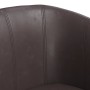 Sillón con taburete cuero sintético marrón en Sillones | Comprar online en Foru.es