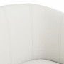 Sillón con taburete cuero sintético blanco en Sillones | Comprar online en Foru.es