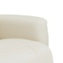 Sillón reclinable con reposapiés cuero sintético color crema en Sillones | Comprar online en Foru.es