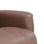 Sillón reclinable con reposapiés cuero sintético marrón en Sillones | Comprar online en Foru.es