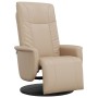 Sillón reclinable con reposapiés cuero sintético capuchino en Sillones | Comprar online en Foru.es