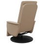 Sillón reclinable con reposapiés cuero sintético capuchino en Sillones | Comprar online en Foru.es
