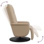 Sillón reclinable con reposapiés cuero sintético capuchino en Sillones | Comprar online en Foru.es