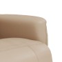 Sillón reclinable con reposapiés cuero sintético capuchino en Sillones | Comprar online en Foru.es