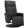 Sillón reclinable con reposapiés cuero sintético negro en Sillones | Comprar online en Foru.es
