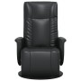 Sillón reclinable con reposapiés cuero sintético negro en Sillones | Comprar online en Foru.es