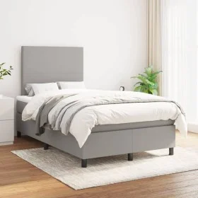 Boxspringbett mit hellgrauer Stoffmatratze 120x200 cm von vidaXL, Betten und Lattenroste - Ref: Foro24-3141601, Preis: 400,28...