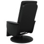 Sillón reclinable con reposapiés cuero sintético negro en Sillones | Comprar online en Foru.es
