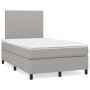 Cama box spring con colchón tela gris claro 120x200 cm de vidaXL, Camas y somieres - Ref: Foro24-3141601, Precio: 407,92 €, D...