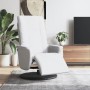 Sillón reclinable con reposapiés cuero sintético blanco en Sillones | Comprar online en Foru.es