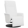 Sillón reclinable con reposapiés cuero sintético blanco en Sillones | Comprar online en Foru.es
