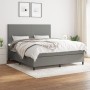 Cama box spring con colchón tela gris oscuro 160x200 cm de vidaXL, Camas y somieres - Ref: Foro24-3141626, Precio: 573,30 €, ...