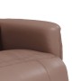 Sillón reclinable masaje con reposapiés cuero sintético marrón en Sillones | Comprar online en Foru.es