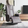 Sillón reclinable de masaje con reposapiés cuero sintético gris en Sillones | Comprar online en Foru.es