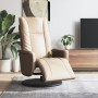 Sillón reclinable masaje reposapiés cuero sintético capuchino en Sillones | Comprar online en Foru.es