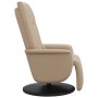Sillón reclinable masaje reposapiés cuero sintético capuchino en Sillones | Comprar online en Foru.es