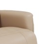 Sillón reclinable masaje reposapiés cuero sintético capuchino en Sillones | Comprar online en Foru.es