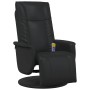 Sillón reclinable masaje con reposapiés cuero sintético negro en Sillones | Comprar online en Foru.es