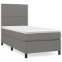Cama box spring con colchón tela gris oscuro 100x200 cm de vidaXL, Camas y somieres - Ref: Foro24-3141674, Precio: 349,05 €, ...