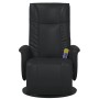 Sillón reclinable masaje con reposapiés cuero sintético negro en Sillones | Comprar online en Foru.es